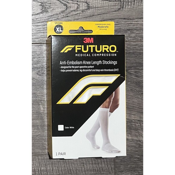 3M Accessories - 3M Futuro Anti-Embolism Knee Length Stockings XL White Moderate 18mmHg 71059EN